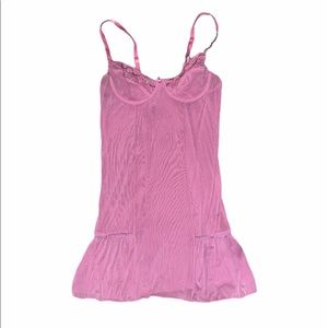 Sexyyyy *MESH* bby pink slip